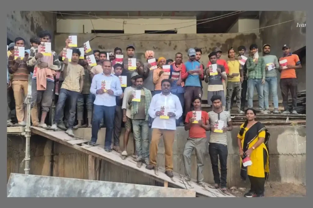 MAIN Andhra organized awareness program and distributed blankets for the migrants