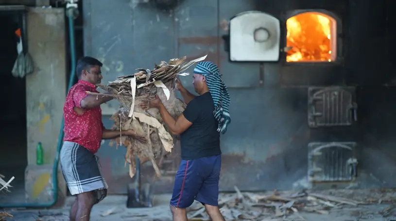 Picture of Migrant Workers working near furnace